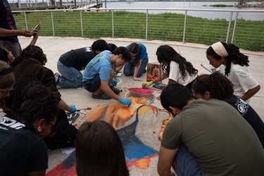 Sidewalk art at Kissimmee's art in the park
