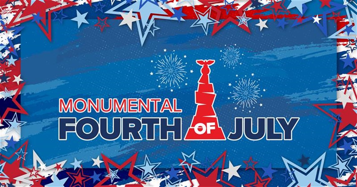 Monumental 4th of July Logo Graphic 2025